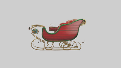 Christmas Sleigh model VR / AR / low-poly