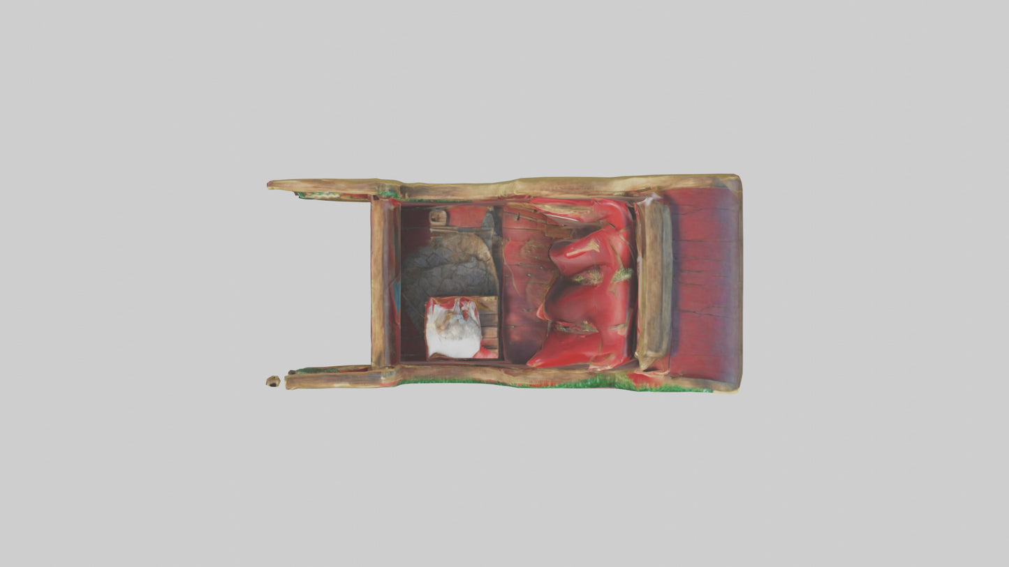 Christmas Sleigh model VR / AR / low-poly