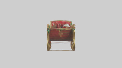 Christmas Sleigh model VR / AR / low-poly