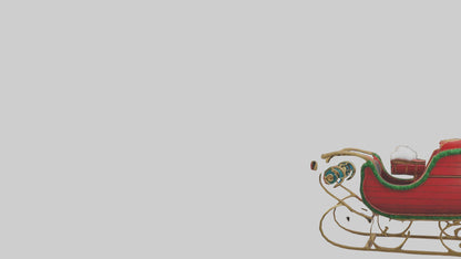 Christmas Sleigh model VR / AR / low-poly