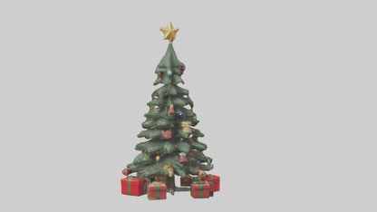 3D model Christmas Tree with Presents model VR / AR / low-poly