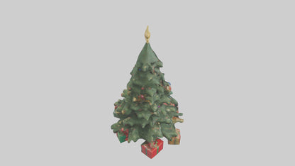 3D model Christmas Tree with Presents model VR / AR / low-poly