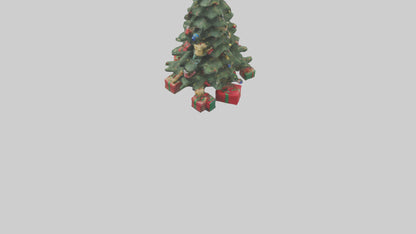 3D model Christmas Tree with Presents model VR / AR / low-poly