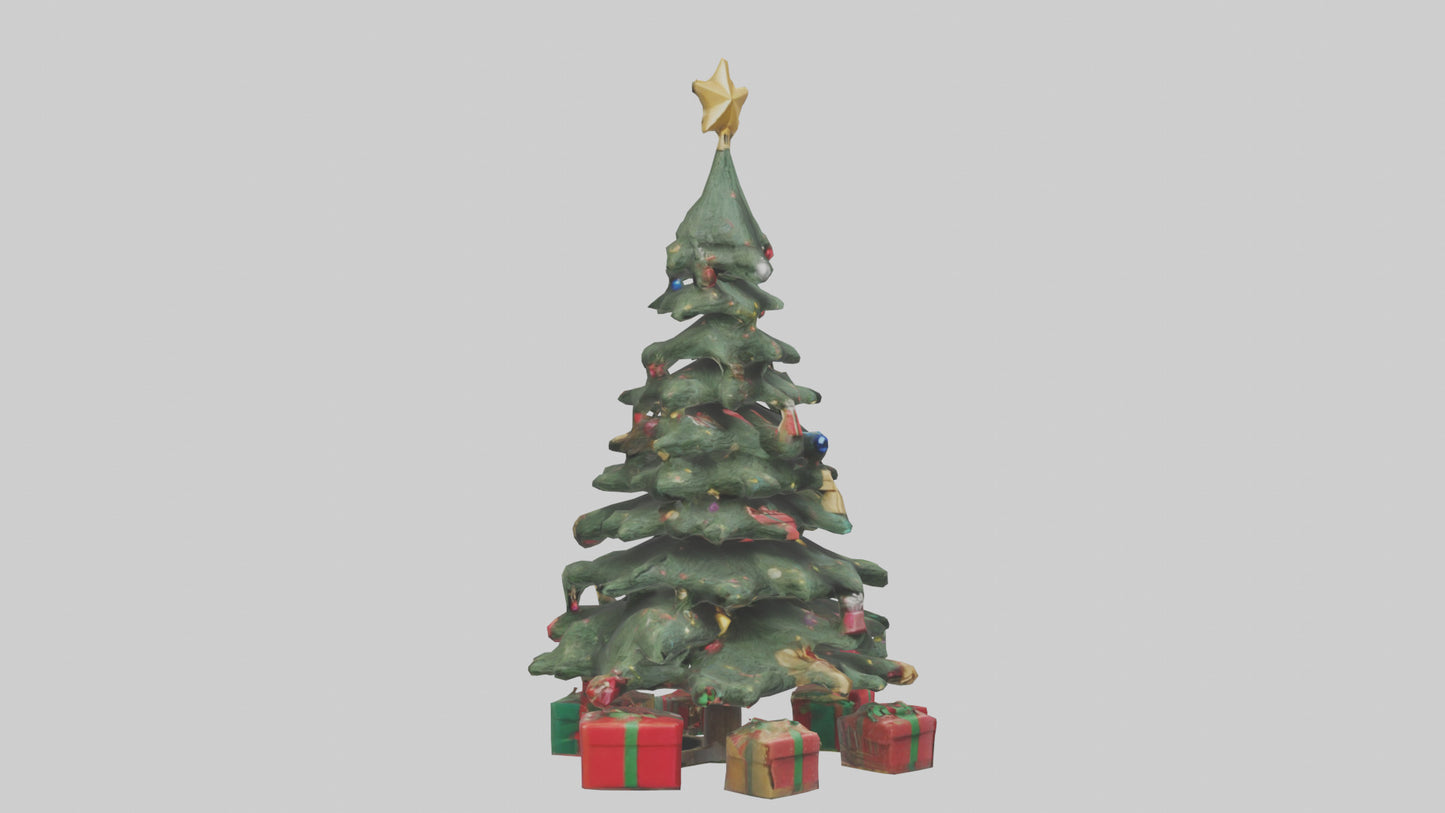 3D model Christmas Tree with Presents model VR / AR / low-poly