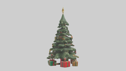 3D model Christmas Tree with Presents model VR / AR / low-poly