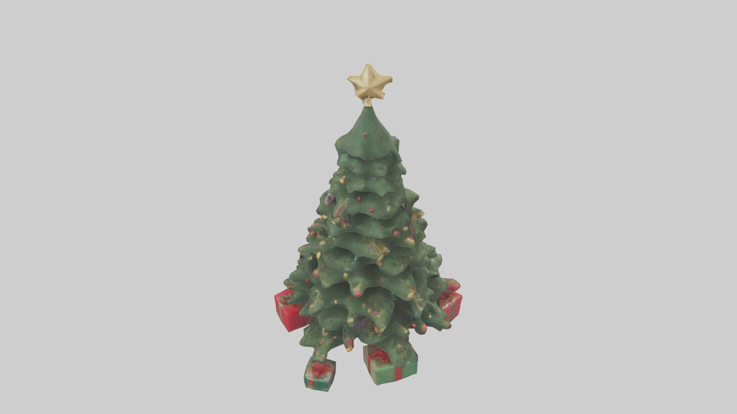3D model Christmas Tree with Presents model VR / AR / low-poly