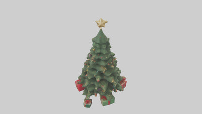 3D model Christmas Tree with Presents model VR / AR / low-poly