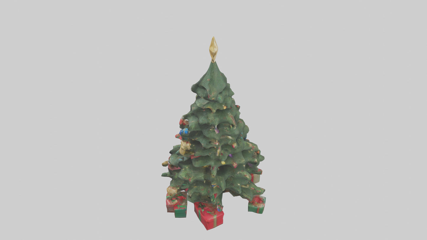 3D model Christmas Tree with Presents model VR / AR / low-poly