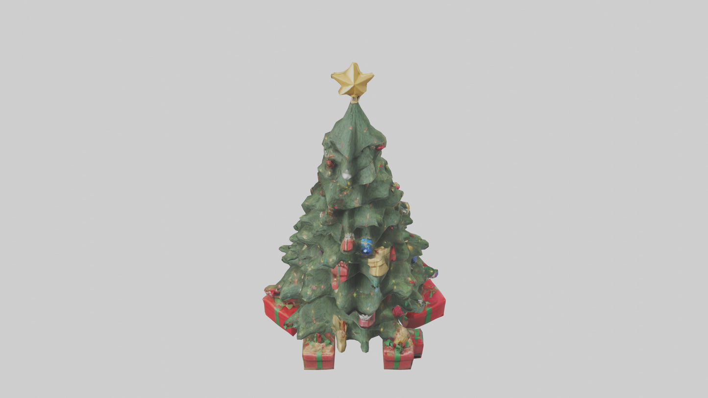 3D model Christmas Tree with Presents model VR / AR / low-poly