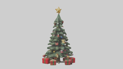 3D model Christmas Tree with Presents model VR / AR / low-poly
