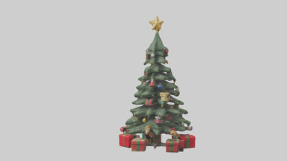 3D model Christmas Tree with Presents model VR / AR / low-poly