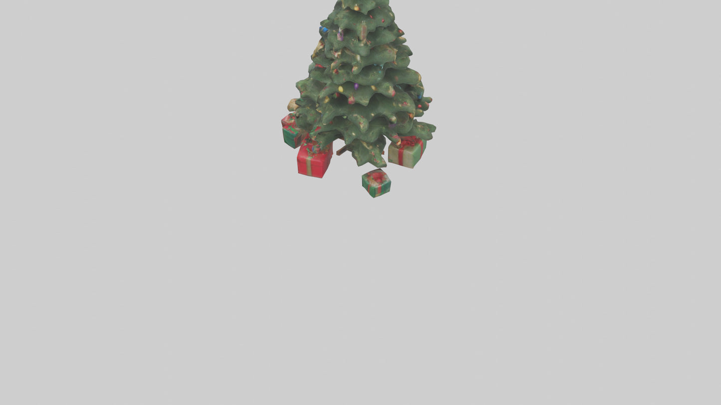 3D model Christmas Tree with Presents model VR / AR / low-poly