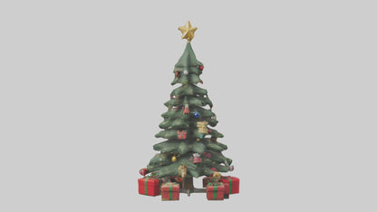 3D model Christmas Tree with Presents model VR / AR / low-poly