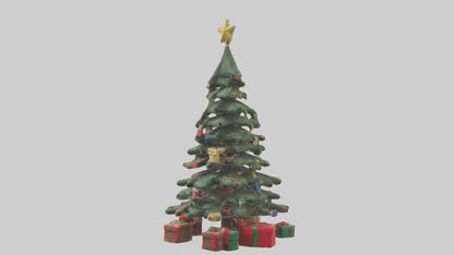 3D model Christmas Tree with Presents model VR / AR / low-poly