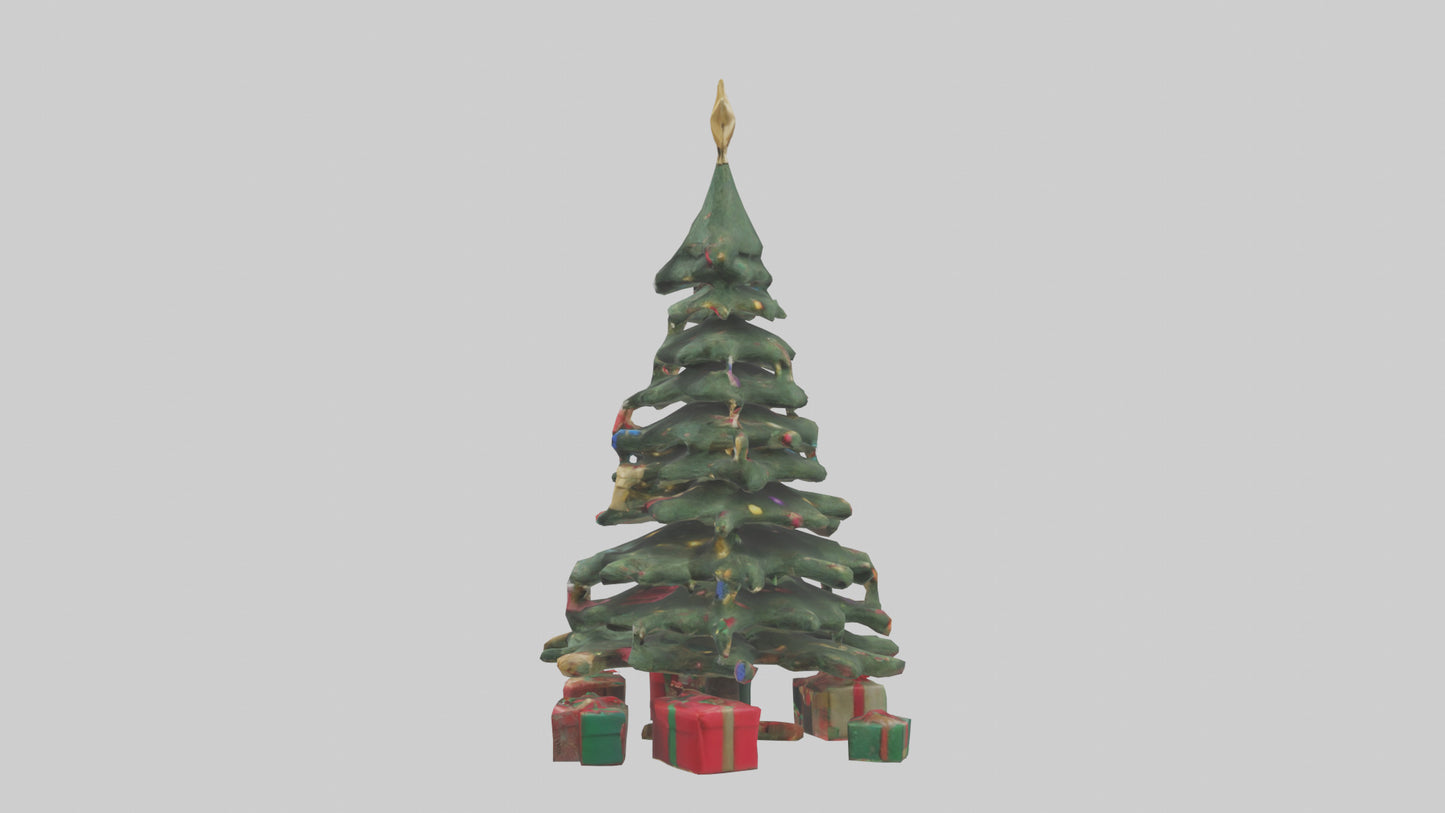 3D model Christmas Tree with Presents model VR / AR / low-poly