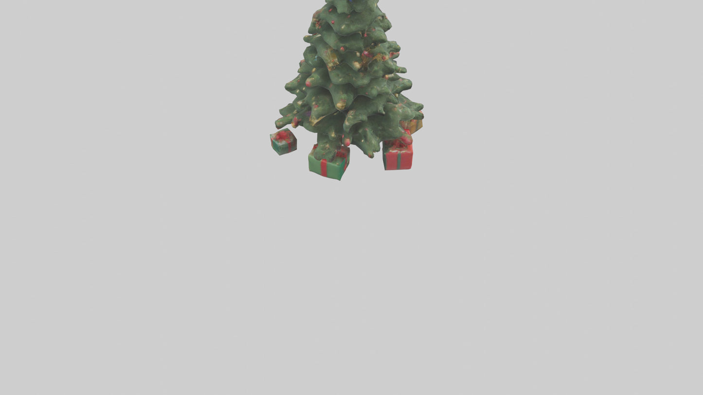 3D model Christmas Tree with Presents model VR / AR / low-poly