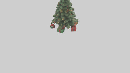 3D model Christmas Tree with Presents model VR / AR / low-poly