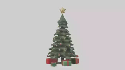 3D model Christmas Tree with Presents model VR / AR / low-poly
