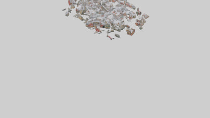 3D model Christmas Village Houses with Snow model VR / AR / low-poly