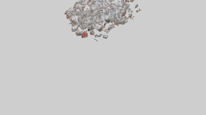 3D model Christmas Village Houses with Snow model VR / AR / low-poly