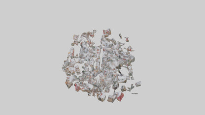 3D model Christmas Village Houses with Snow model VR / AR / low-poly