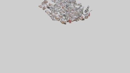 3D model Christmas Village Houses with Snow model VR / AR / low-poly