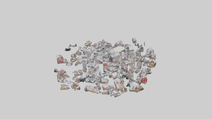 3D model Christmas Village Houses with Snow model VR / AR / low-poly