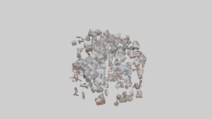 3D model Christmas Village Houses with Snow model VR / AR / low-poly