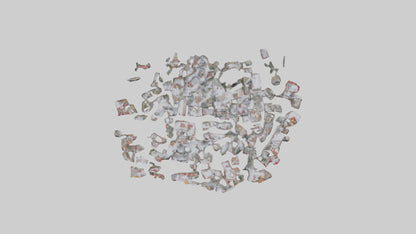 3D model Christmas Village Houses with Snow model VR / AR / low-poly