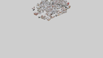 3D model Christmas Village Houses with Snow model VR / AR / low-poly