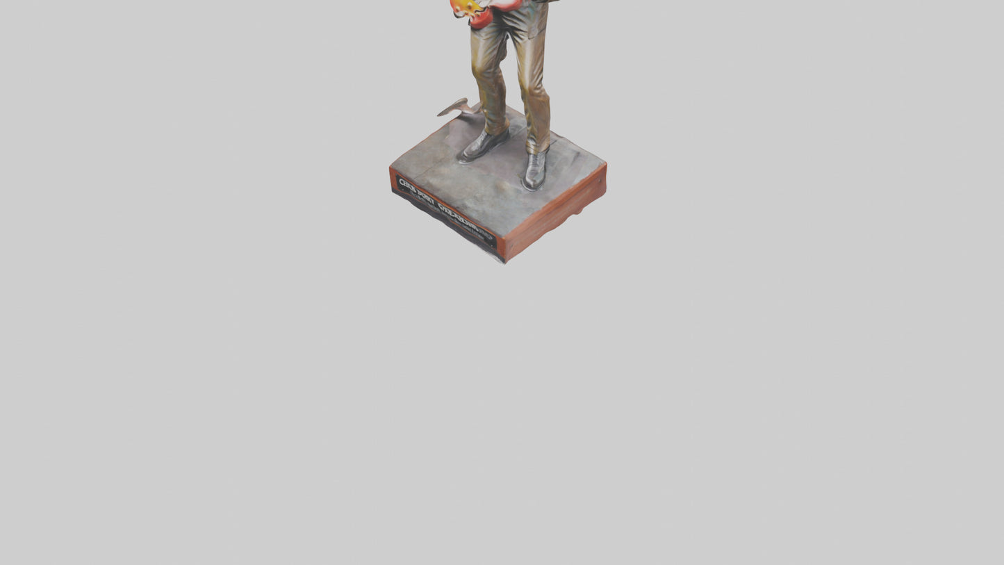 Chuck Berry statue model VR / AR / low-poly