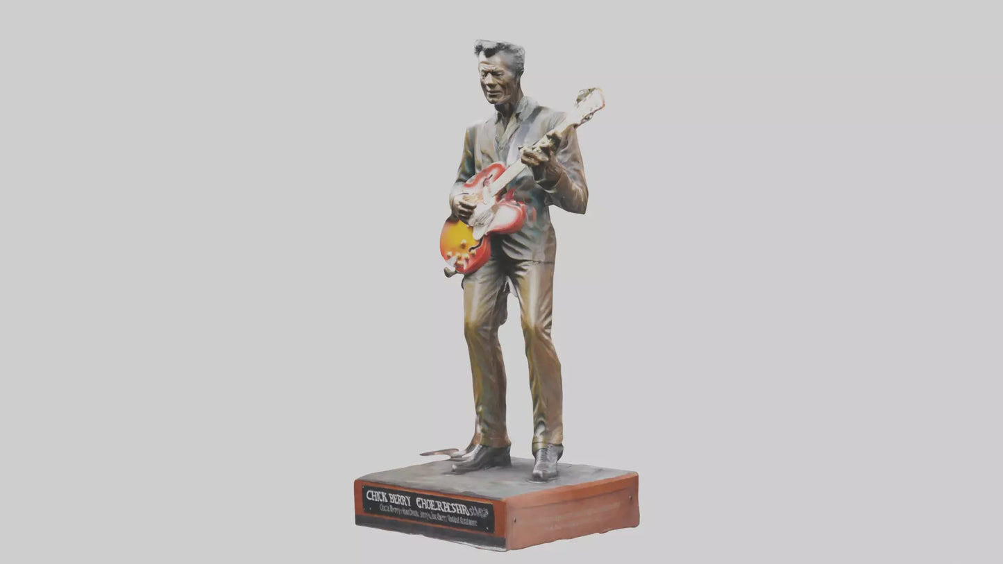 Chuck Berry statue model VR / AR / low-poly