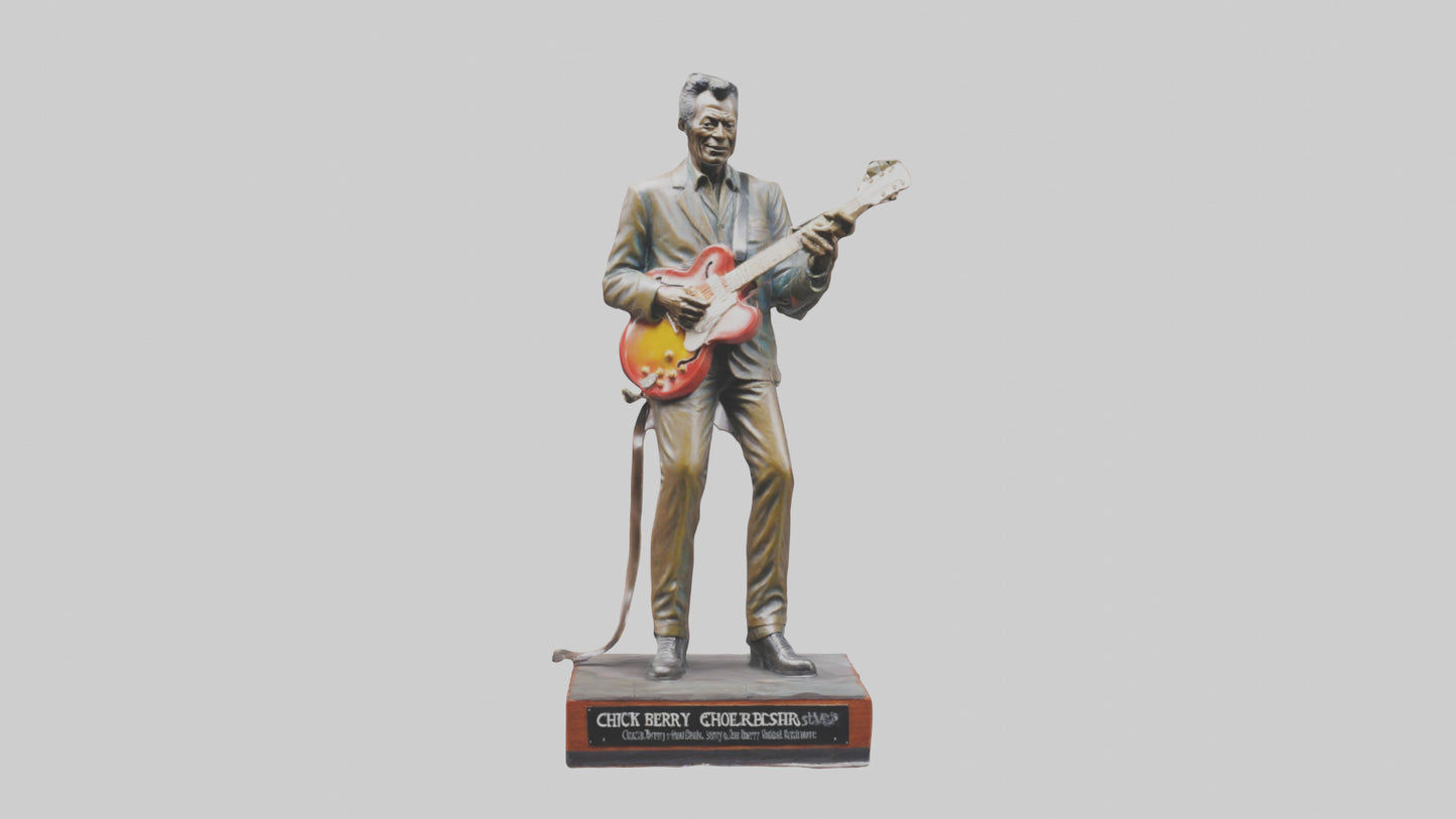Chuck Berry statue model VR / AR / low-poly