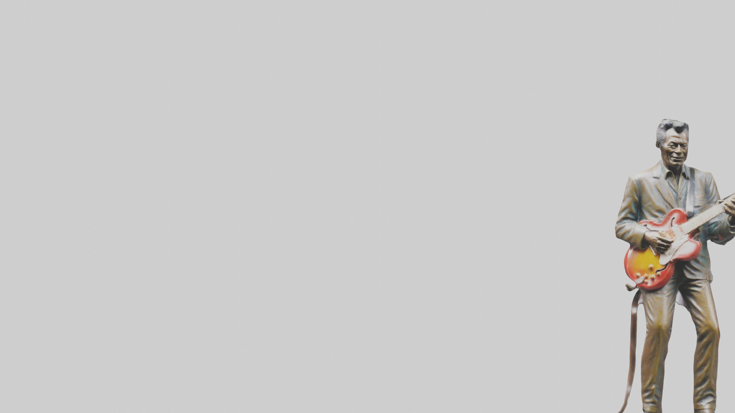 Chuck Berry statue model VR / AR / low-poly