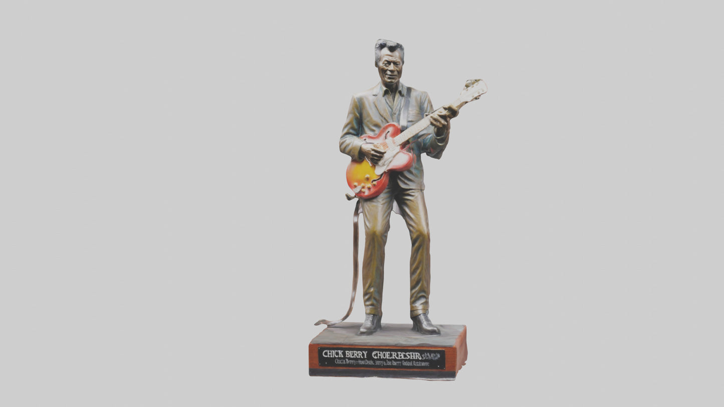 Chuck Berry statue model VR / AR / low-poly