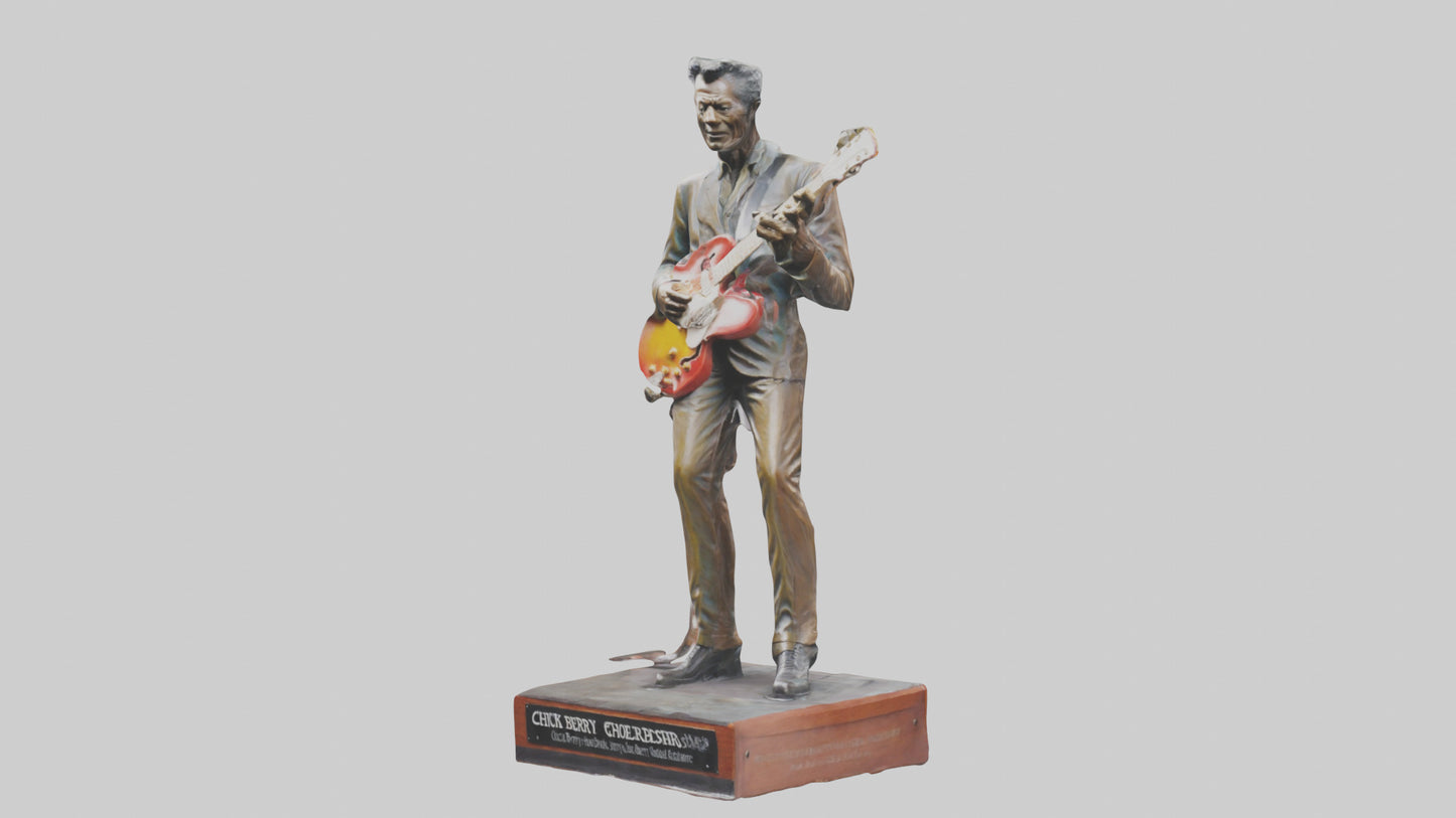 Chuck Berry statue model VR / AR / low-poly