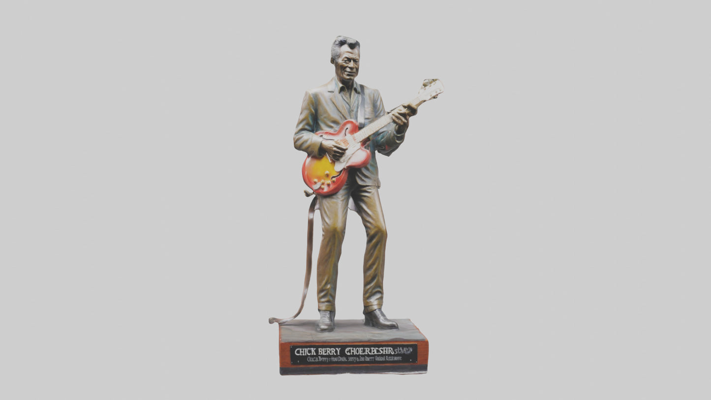 Chuck Berry statue model VR / AR / low-poly
