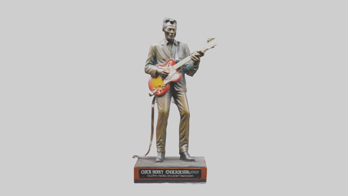Chuck Berry statue model VR / AR / low-poly
