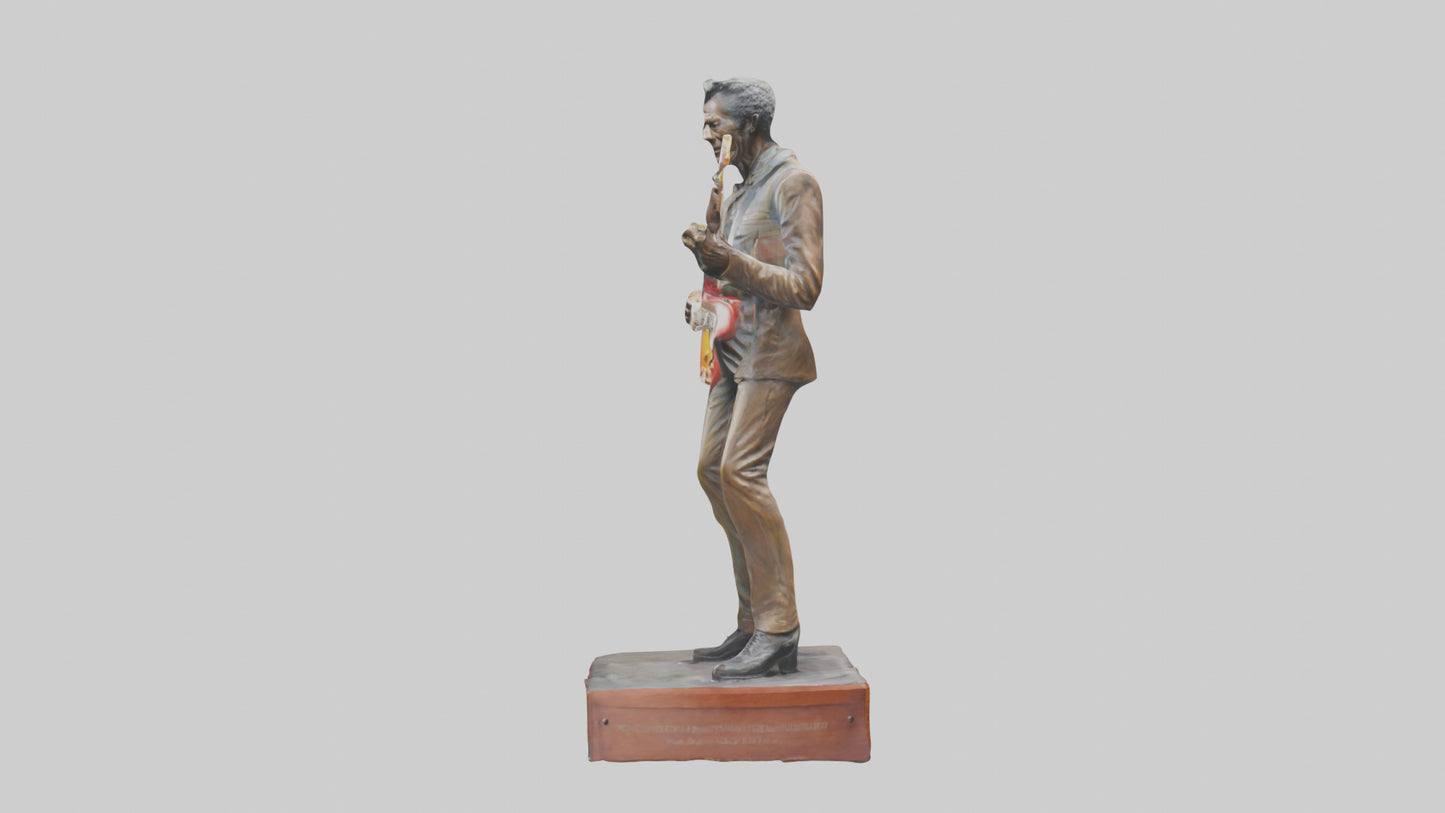 Chuck Berry statue model VR / AR / low-poly