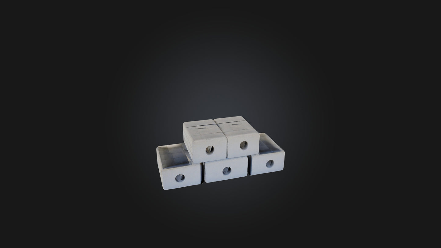 3D model Cinder Blocks VR / AR / low-poly