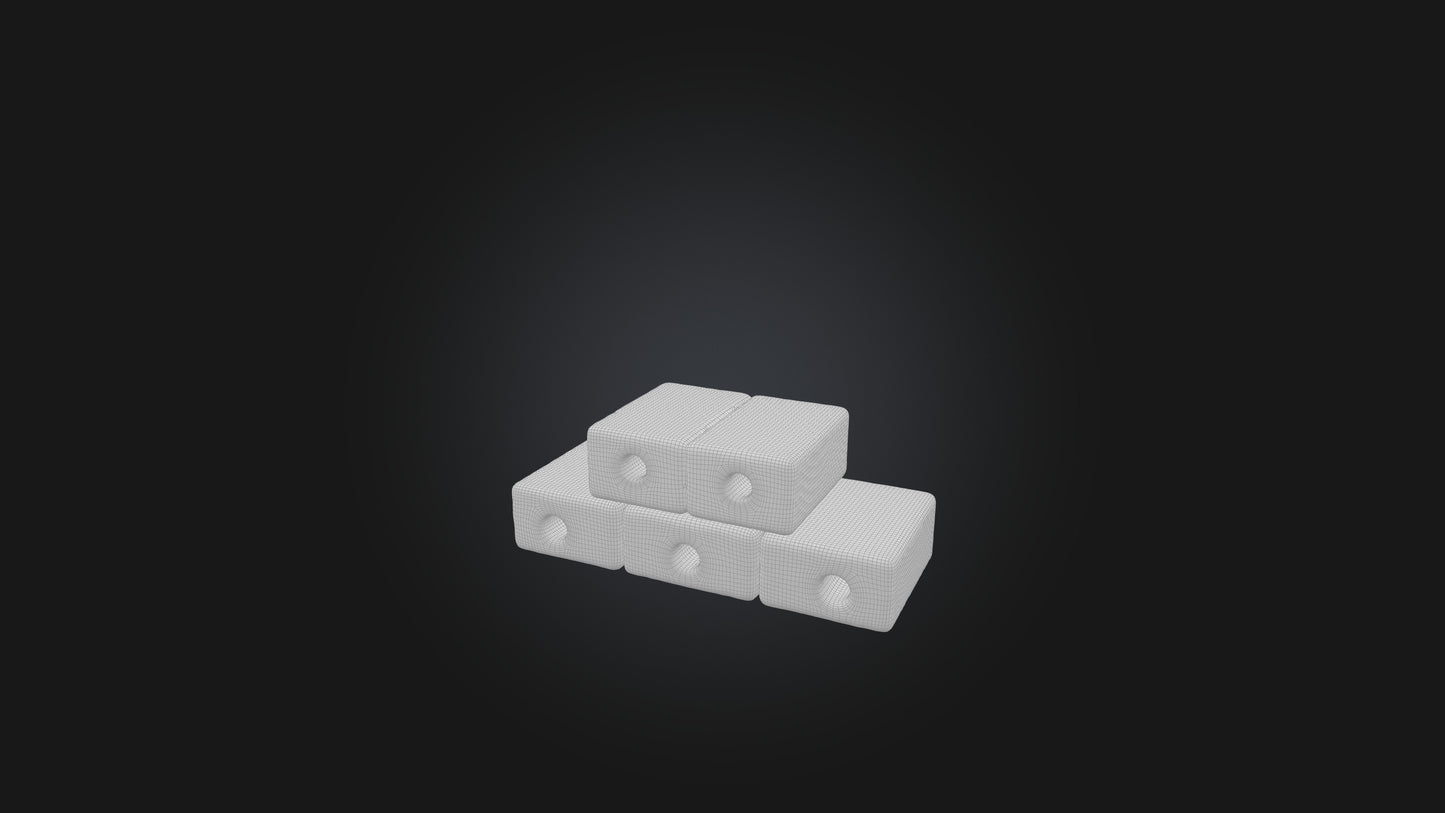 3D model Cinder Blocks VR / AR / low-poly