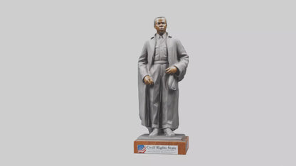 Civil Rights Hero statue model VR / AR / low-poly