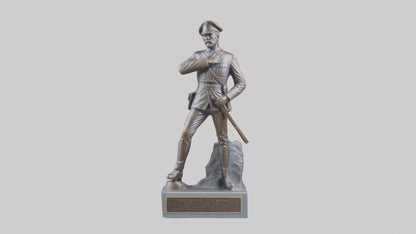 Civil War Memorial statue model VR / AR / low-poly
