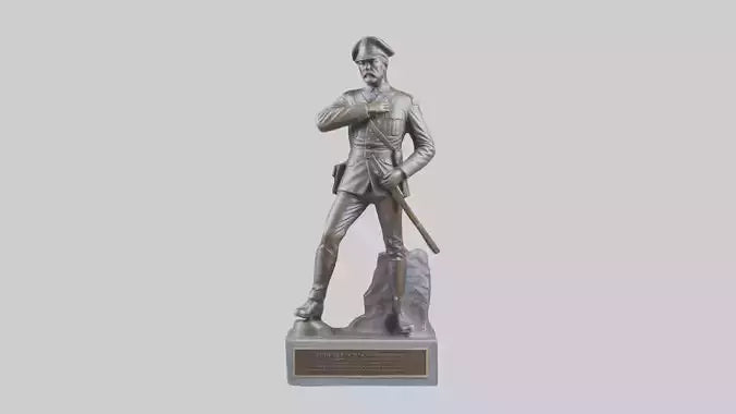 Civil War Memorial statue model VR / AR / low-poly