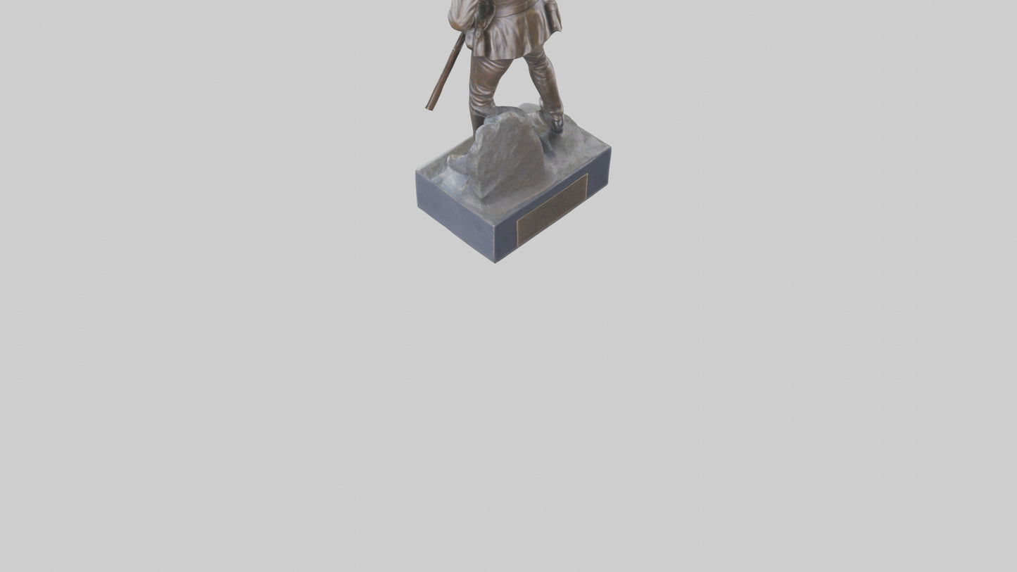 Civil War Memorial statue model VR / AR / low-poly