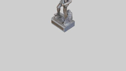 Civil War Memorial statue model VR / AR / low-poly