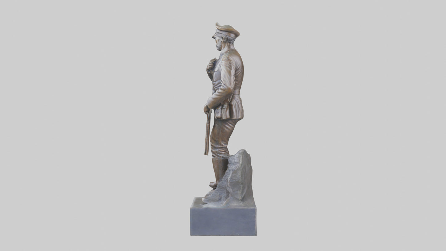 Civil War Memorial statue model VR / AR / low-poly