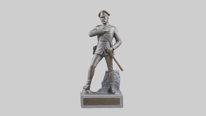 Civil War Memorial statue model VR / AR / low-poly