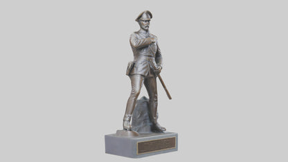 Civil War Memorial statue model VR / AR / low-poly
