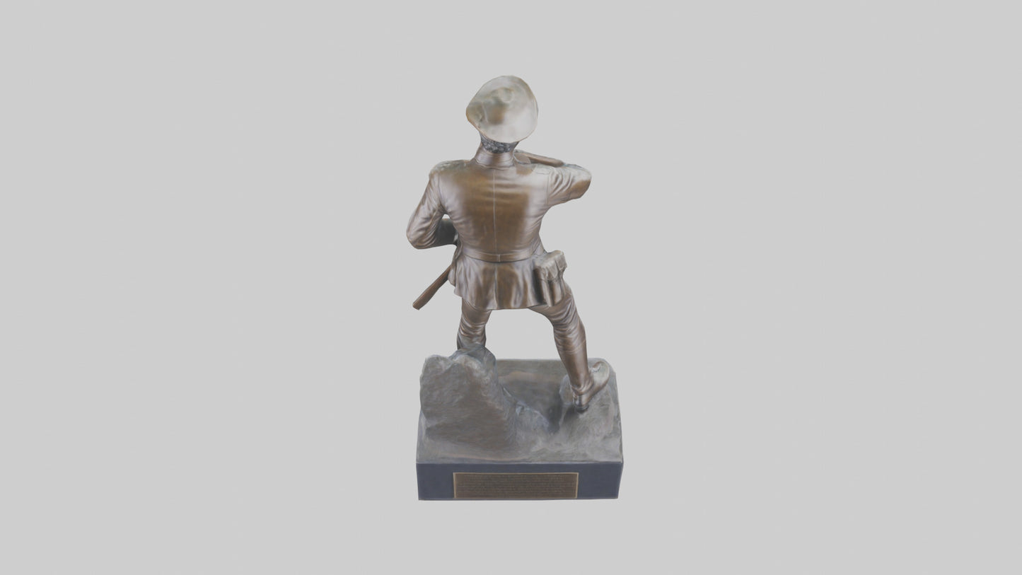 Civil War Memorial statue model VR / AR / low-poly